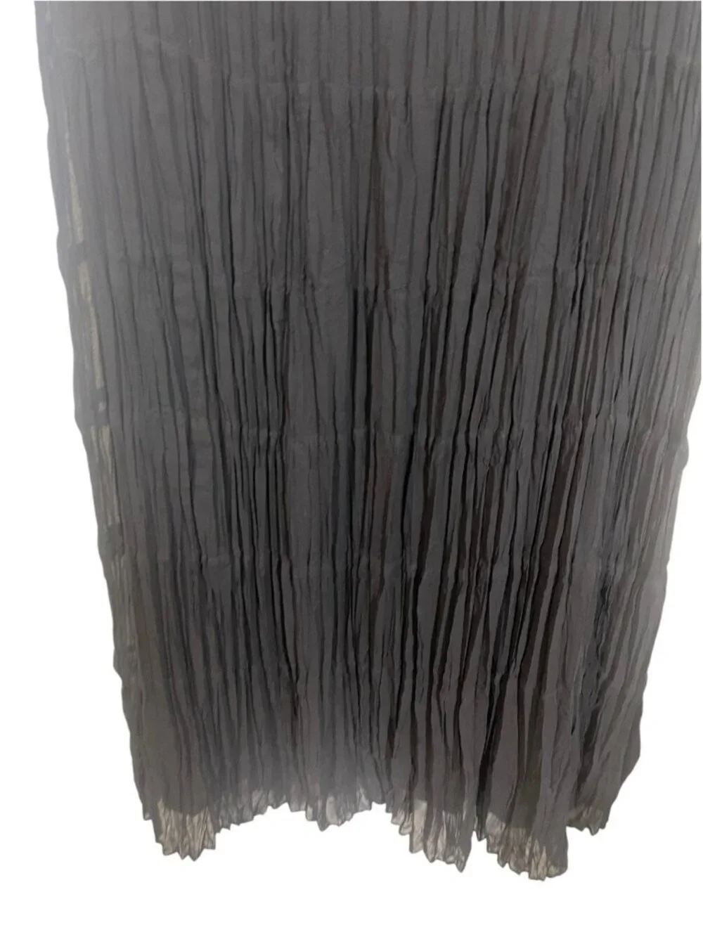 MSK Women's Size Large Black Gauzy Pleated Maxi Skirt READ DESCRIPTION